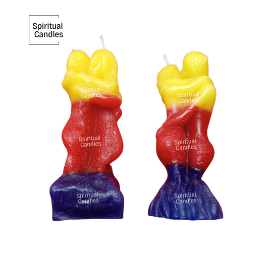 Open Roads Goodluck Lovers Couples Figure Candle, Colorful Candles for Spells, Rituals, Wicca