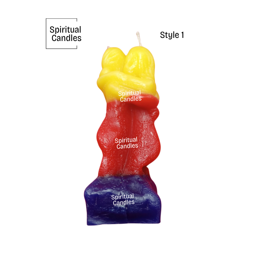 Open Roads Goodluck Lovers Couples Figure Candle, Colorful Candles for Spells, Rituals, Wicca