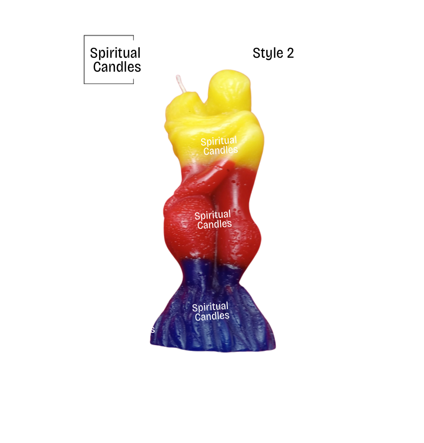 Open Roads Goodluck Lovers Couples Figure Candle, Colorful Candles for Spells, Rituals, Wicca