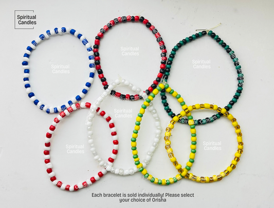 Santeria Orisha Bracelets, Orula, Chango, Yemaya, Obatala, Oshun, Elegua, Ogun, Elleke Orisha Pulsars de proteccion
