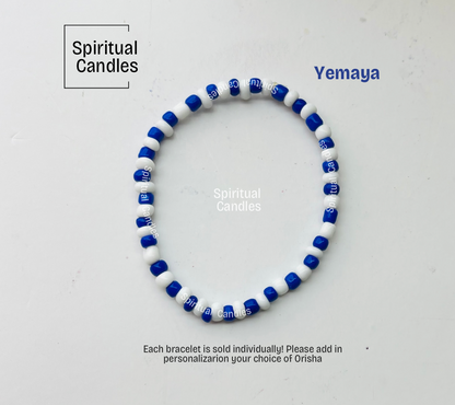 Santeria Orisha Bracelets, Orula, Chango, Yemaya, Obatala, Oshun, Elegua, Ogun, Elleke Orisha Pulsars de proteccion