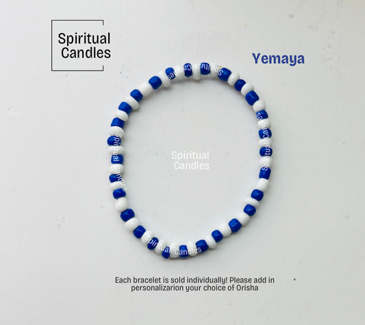 Yemaya Santeria Orisha Bracelets, Elleke Orisha Pulsars de proteccion de Yemaya