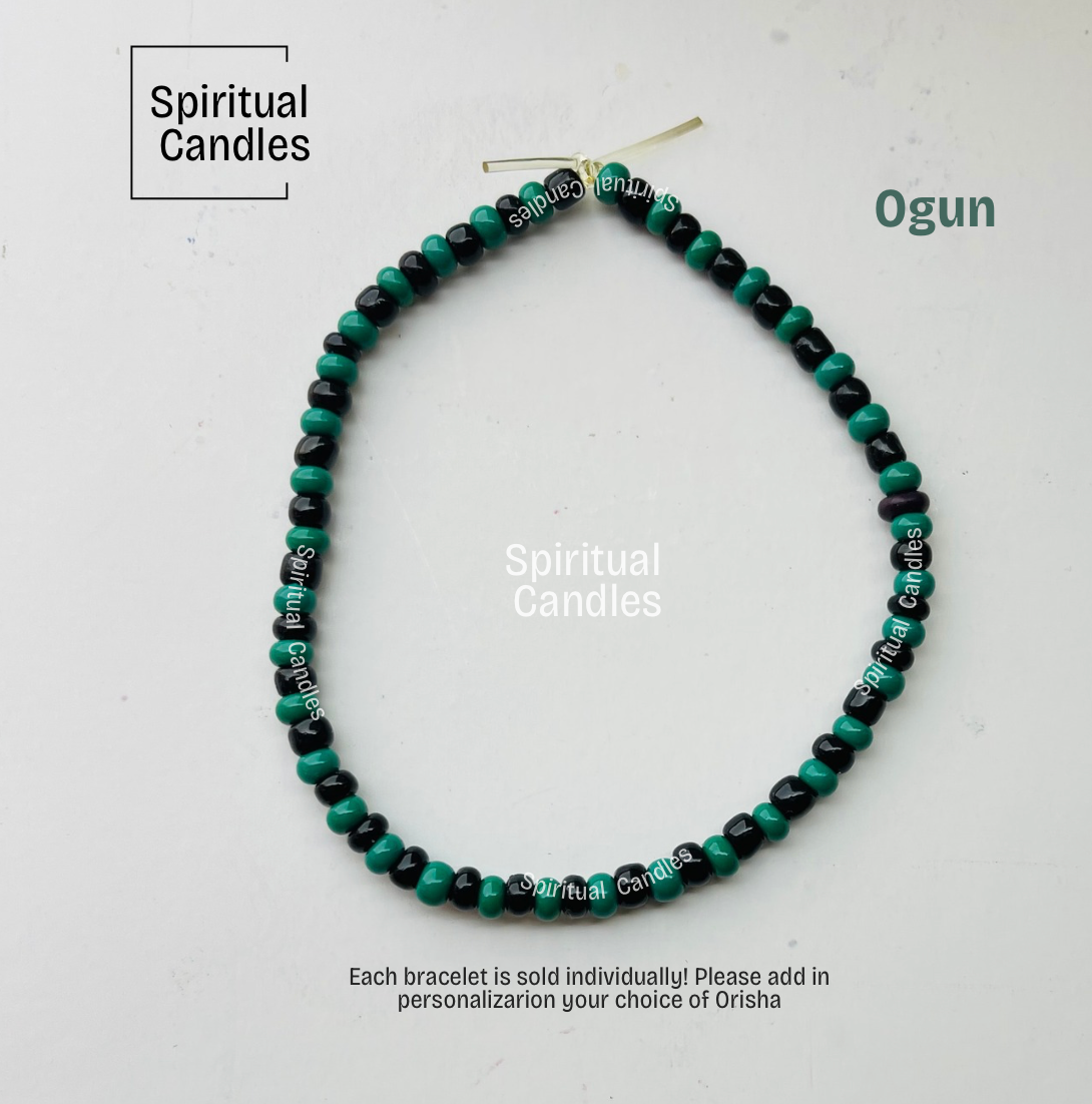 Santeria Orisha Bracelets, Orula, Chango, Yemaya, Obatala, Oshun, Elegua, Ogun, Elleke Orisha Pulsars de proteccion