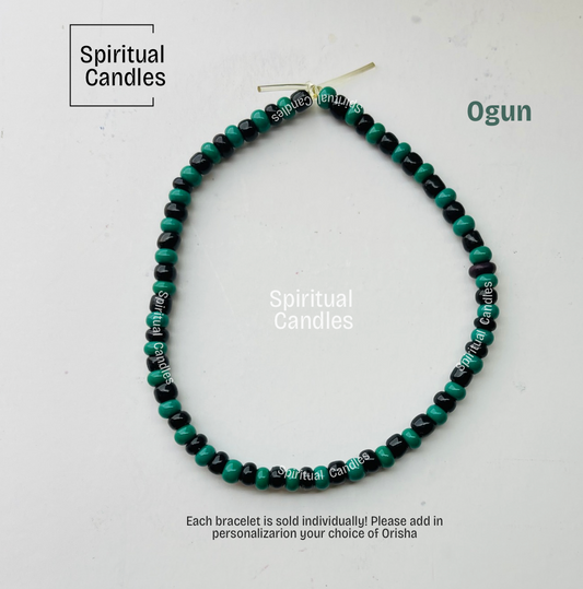 Ogun Santeria Orisha Bracelets, Elleke Orisha Pulsars de proteccion de Ogun