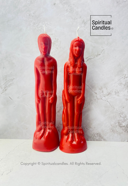 7.5"inch Ritual Male Figure Candle, Female Figure Candle, Couple's Candle, Vela ritual con forma de figura masculina, vela con forma de figura femenina o vela de pareja 7.5" pulgadas